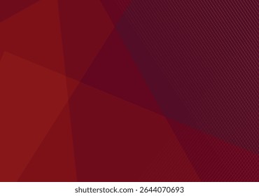 Abstract red gradient background. Geometric lines pattern. Modern gradient texture. Futuristic technology graphic design. Suit for business, header, cover, wallpaper, website, flyer