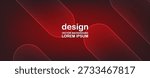 Abstract Red Gradient Background with Glowing Curved Lines. Modern creative trendy design in vector illustration