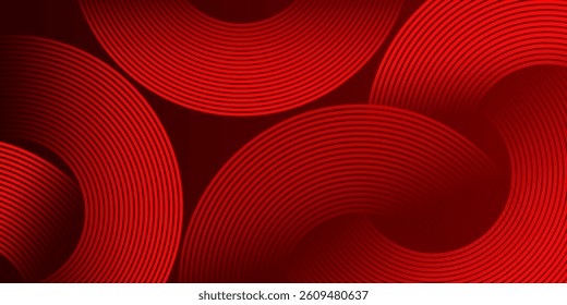 Abstract red gradient background with glowing red rounded lines abstract background vector illustration. Perfect for modern artwork,degital graphic,design,banner, poster.