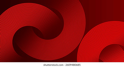 Abstract red gradient background with glowing red rounded lines abstract background vector illustration. Perfect for modern artwork,degital graphic,design,banner, poster.
