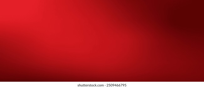 Abstract red gradient background, light and shadow on the backdrop with dimensions, hot tone wall with intense color, horizontal wallpaper.