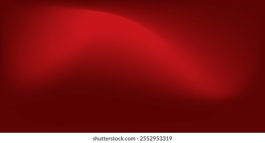 Fundo de gradiente vermelho abstrato, luz e sombra no fundo com dimensões, parede de tom quente com cor intensa,