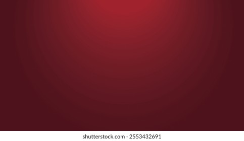 Abstract red gradient background, light and shadow on the backdrop with dimensions, hot tone wall with intense color, horizontal wallpaper. Abstract red wall background. eps 10 