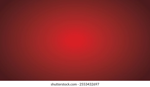 Abstract red gradient background, light and shadow on the backdrop with dimensions, hot tone wall with intense color, horizontal wallpaper. Abstract red wall background. eps 10 