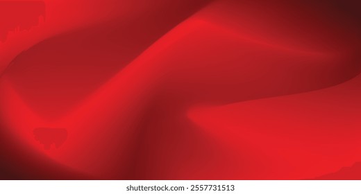 Abstract red gradient background, light and shadow on the backdrop with dimensions, hot tone wall with intense color, horizontal wallpaper.