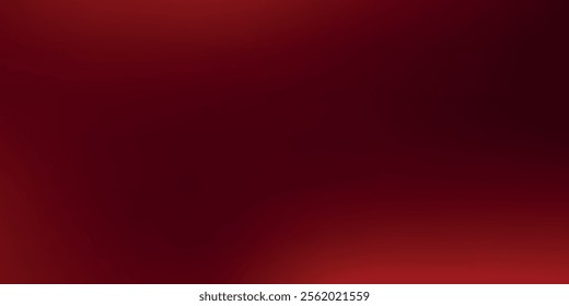 Abstract red gradient background, light and shadow on the backdrop with dimensions, hot tone wall with intense color, horizontal wallpaper.