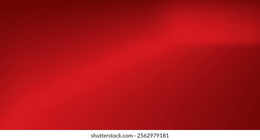 Abstract red gradient background, light and shadow on the backdrop with dimensions, hot tone wall with intense color, horizontal wallpaper.