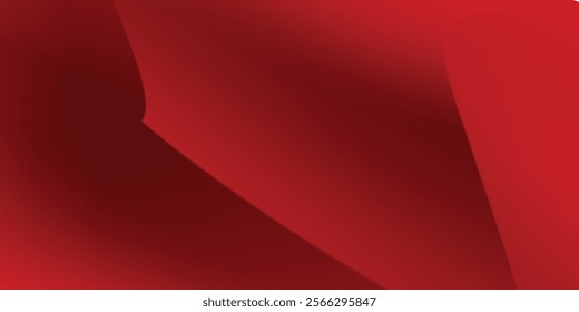 Abstract red gradient background, light and shadow on the backdrop with dimensions, hot tone wall 