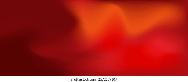 Abstract red gradient background, light and shadow on the backdrop with dimensions, hot tone wall with intense color, horizontal wallpaper. Vector EPS 10