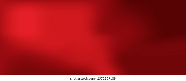 Abstract red gradient background, light and shadow on the backdrop with dimensions, hot tone wall with intense color, horizontal wallpaper. Vector Illustration