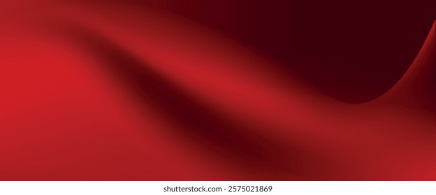 Abstract red gradient background, light and shadow on the backdrop with dimensions, hot tone wall with intense color, horizontal wallpaper