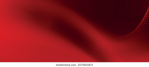 Abstract red gradient background, light and shadow on the backdrop with dimensions, hot tone wall with intense color, horizontal wallpaper