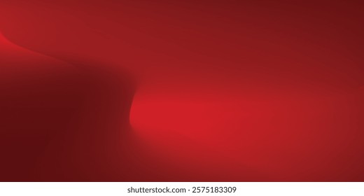 Abstract red gradient background, light and shadow on the backdrop with dimensions, hot tone wall with intense color, horizontal wallpaper red modern arts