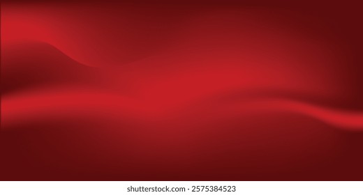 Abstract red gradient background, light and shadow on the backdrop with dimensions, hot tone wall with intense color, horizontal wallpaper.