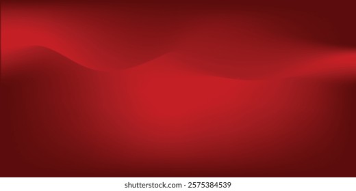 Abstract red gradient background, light and shadow on the backdrop with dimensions, hot tone wall with intense color, horizontal wallpaper.