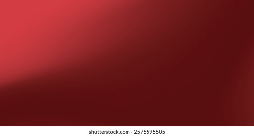 Abstract red gradient background, light and shadow on the backdrop with dimensions, hot tone wall with intense color, horizontal wallpaper. modern arts red abstract