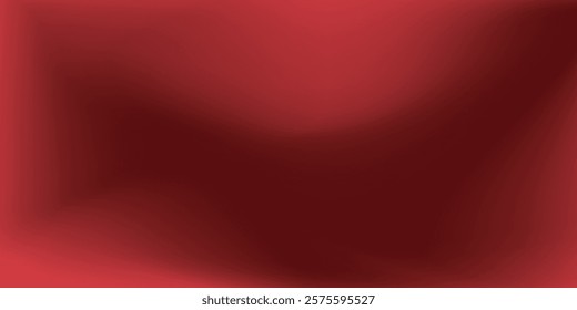 Abstract red gradient background, light and shadow on the backdrop with dimensions, hot tone wall with intense color, horizontal wallpaper. modern arts red abstract