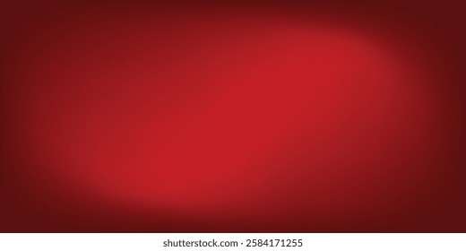 Abstract red gradient background, light and shadow on the backdrop with dimensions, hot tone wall with intense color, horizontal wallpaper.