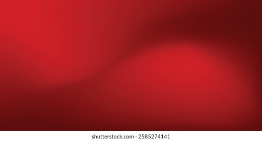 Abstract red gradient background, light and shadow on the backdrop with dimensions, hot tone wall with intense color