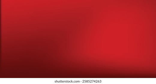 Abstract red gradient background, light and shadow on the backdrop with dimensions, hot tone wall with intense color