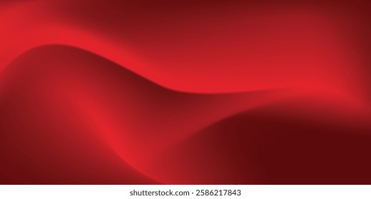 Abstract red gradient background, light and shadow on the backdrop with dimensions, hot tone wall with intense red modern arts