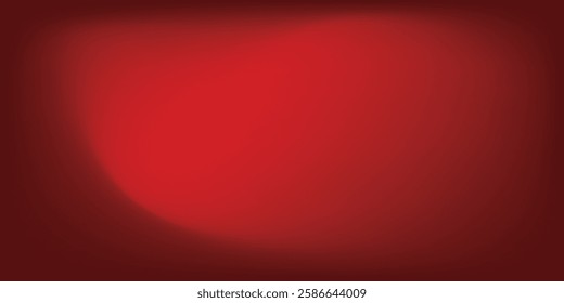 Abstract red gradient background, light and shadow on the backdrop with dimensions, hot tone wall with intense color background