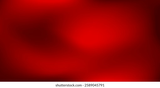 Abstract red gradient background with light and shadow effects, creating depth and dimension. Intense hot tones for dynamic horizontal wallpaper.