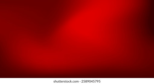 Abstract red gradient background with light and shadow effects, creating depth and dimension. Intense hot tones for dynamic horizontal wallpaper.