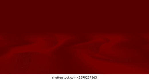 Abstract red gradient background, light and shadow on the backdrop with dimensions, hot tone wall with intense color, horizontal wallpaper.