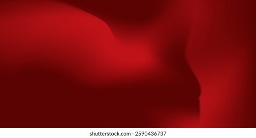 Abstract red gradient background, light and shadow on the backdrop with dimensions, hot tone wall with intense color