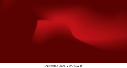 Abstract red gradient background, light and shadow on the backdrop with dimensions, hot tone wall with intense color