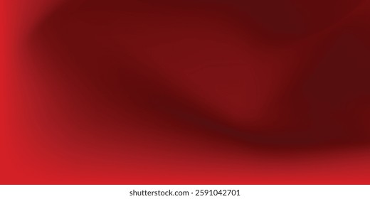 Abstract red gradient background, light and shadow on the backdrop with dimensions,