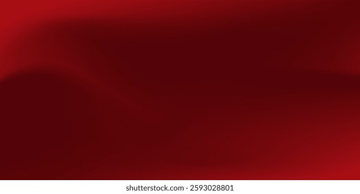 Abstract red gradient background, light and shadow on the backdrop with dimensions, hot tone wall with intense color