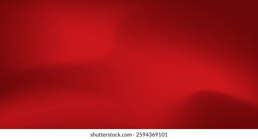 Abstract red gradient background, light and shadow on the backdrop with dimensions, hot tone wall with intense color  modern