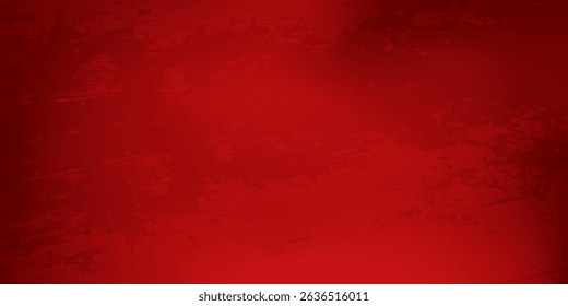 Abstract red gradient background, light and shadow on the backdrop with dimensions, hot tone wall with intense color, horizontal wallpaper.