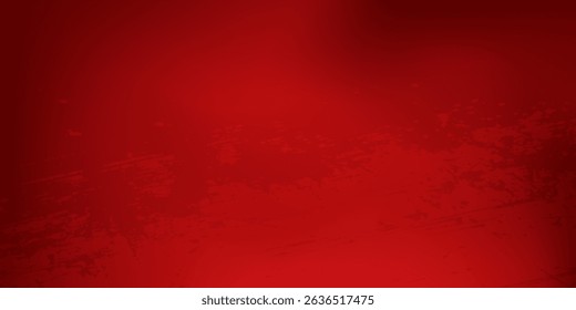Abstract red gradient background, light and shadow on the backdrop with dimensions, hot tone wall with intense color, horizontal wallpaper.
