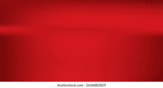 Abstract red gradient background, light and shadow on the backdrop with dimensions, hot tone wall with intense color, horizontal wallpaper.