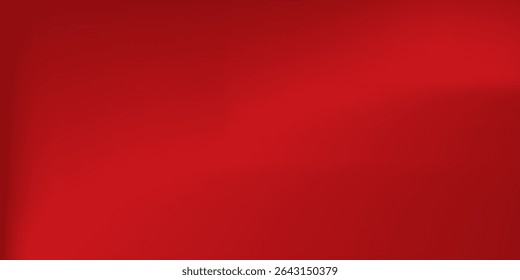 Abstract red gradient background, light and shadow on the backdrop with dimensions, hot tone wall with intense color, horizontal wallpaper.