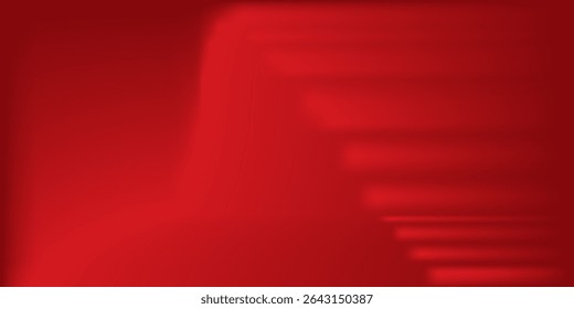 Abstract red gradient background, light and shadow on the backdrop with dimensions, hot tone wall with intense color, horizontal wallpaper.