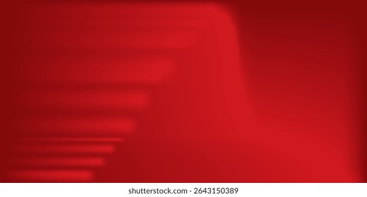 Abstract red gradient background, light and shadow on the backdrop with dimensions, hot tone wall with intense color, horizontal wallpaper.