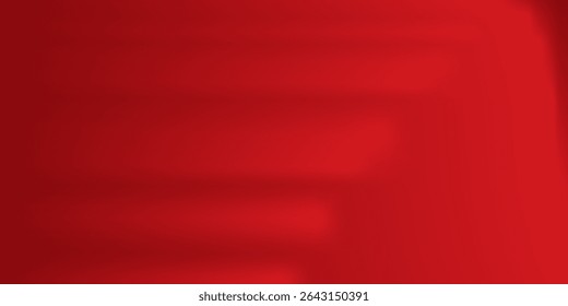 Abstract red gradient background, light and shadow on the backdrop with dimensions, hot tone wall with intense color, horizontal wallpaper.