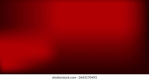 Abstract red gradient background, light and shadow on the backdrop with dimensions, hot tone wall with intense color, horizontal wallpaper.Vector Eps 10