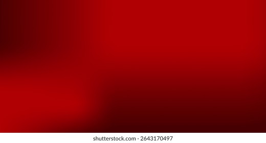 Abstract red gradient background, light and shadow on the backdrop with dimensions, hot tone wall with intense color, horizontal wallpaper.