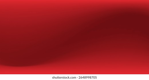 Fundo de gradiente vermelho abstrato, luz e sombra no fundo com dimensões, parede de tom quente com cor intensa, papel de parede horizontal.