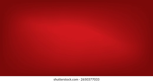 Abstract red gradient background, light and shadow on the backdrop with dimensions, hot tone wall with intense color, horizontal wallpaper.