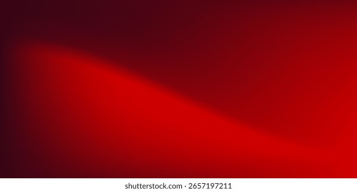 Abstract red gradient background, light and shadow on the backdrop with dimensions, hot tone wall with intense color, horizontal wallpaper.