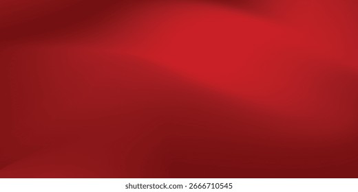 Fundo de gradiente vermelho abstrato, luz e sombra no fundo com dimensões, parede de tom quente com cor intensa, artes modernas