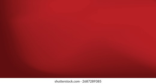 Abstract red gradient background, light and shadow on the backdrop