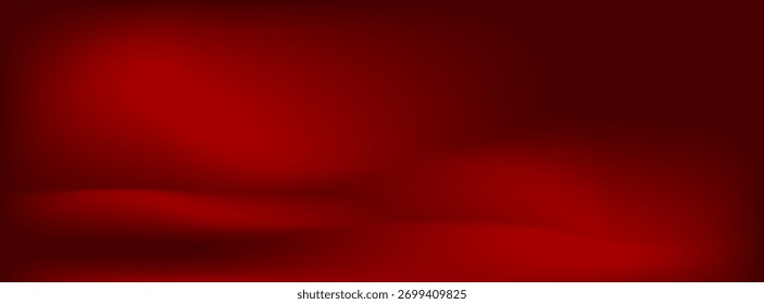 Fundo de gradiente vermelho abstrato, luz e sombra no fundo com dimensões, parede de tom quente com cor intensa, papel de parede horizontal.