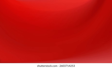 Abstract red gradient background. Scarlet bg with soft lighting effects. Vibrant luxury silk smooth texture. For Christmas, Valentine Day cards and modern branding and packaging. 